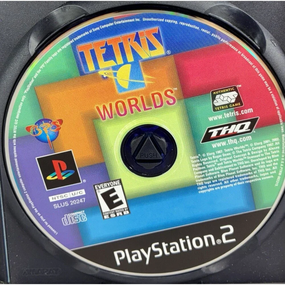 Tetris Worlds Sony PlayStation 2 Vintage 2002 THQ Complete with Manual Tested